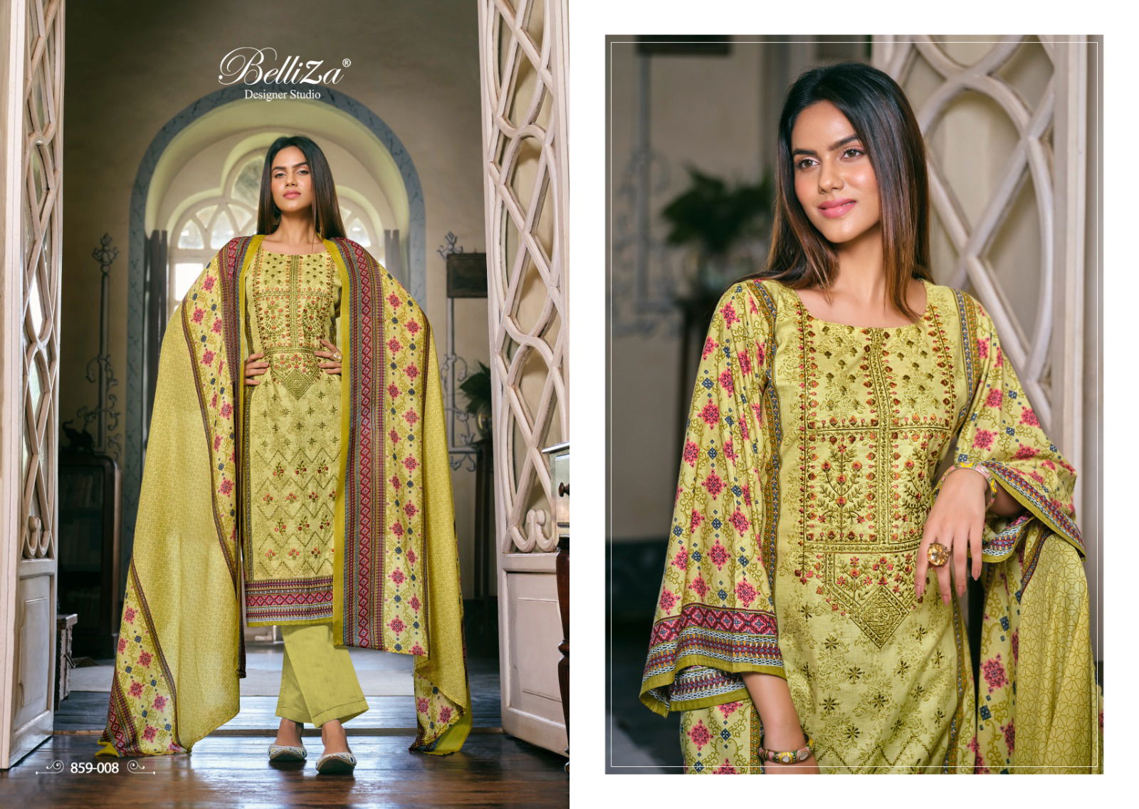 Binsaeed By Belliza Pure Cotton Dress Material Catalog